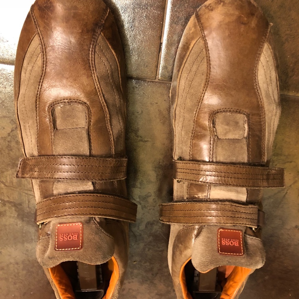 HUGO BOSS Mens Leather Sneakers US Size 10